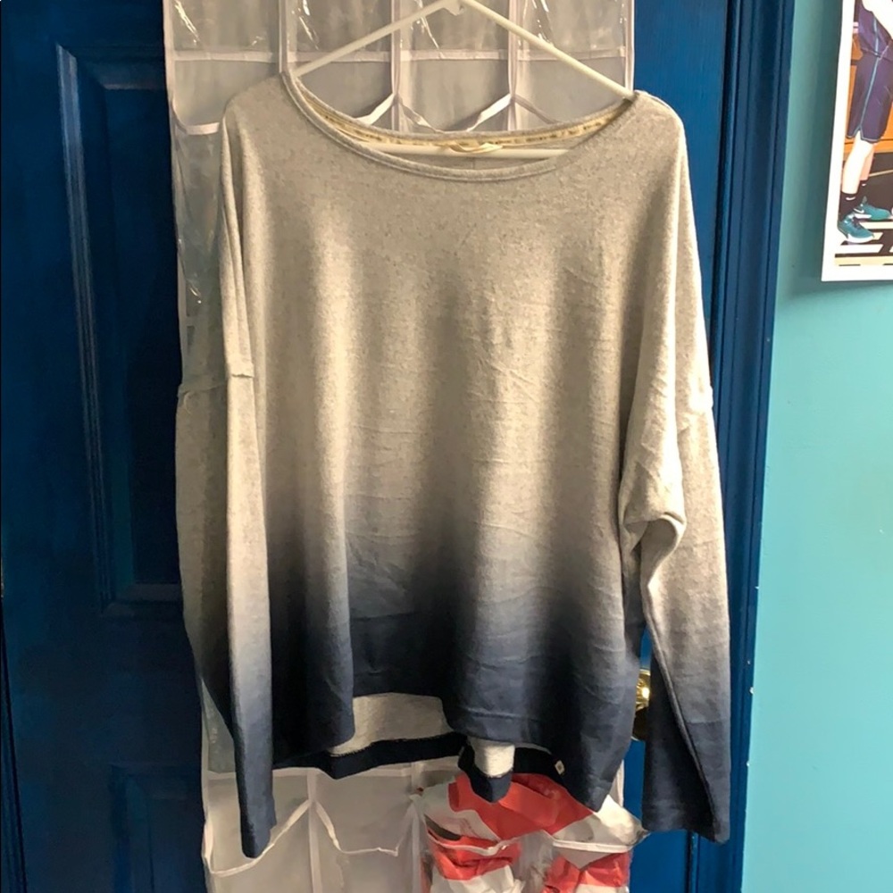 Ombre blue to gray sweater